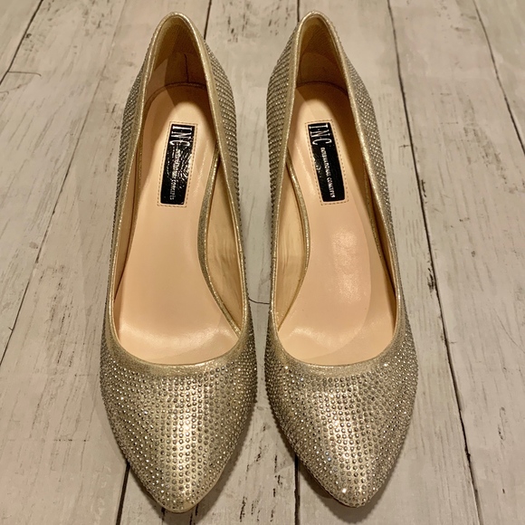 INC Zitah Pointed Toe Rhinestone Heels Size 9.5M - Picture 2 of 5
